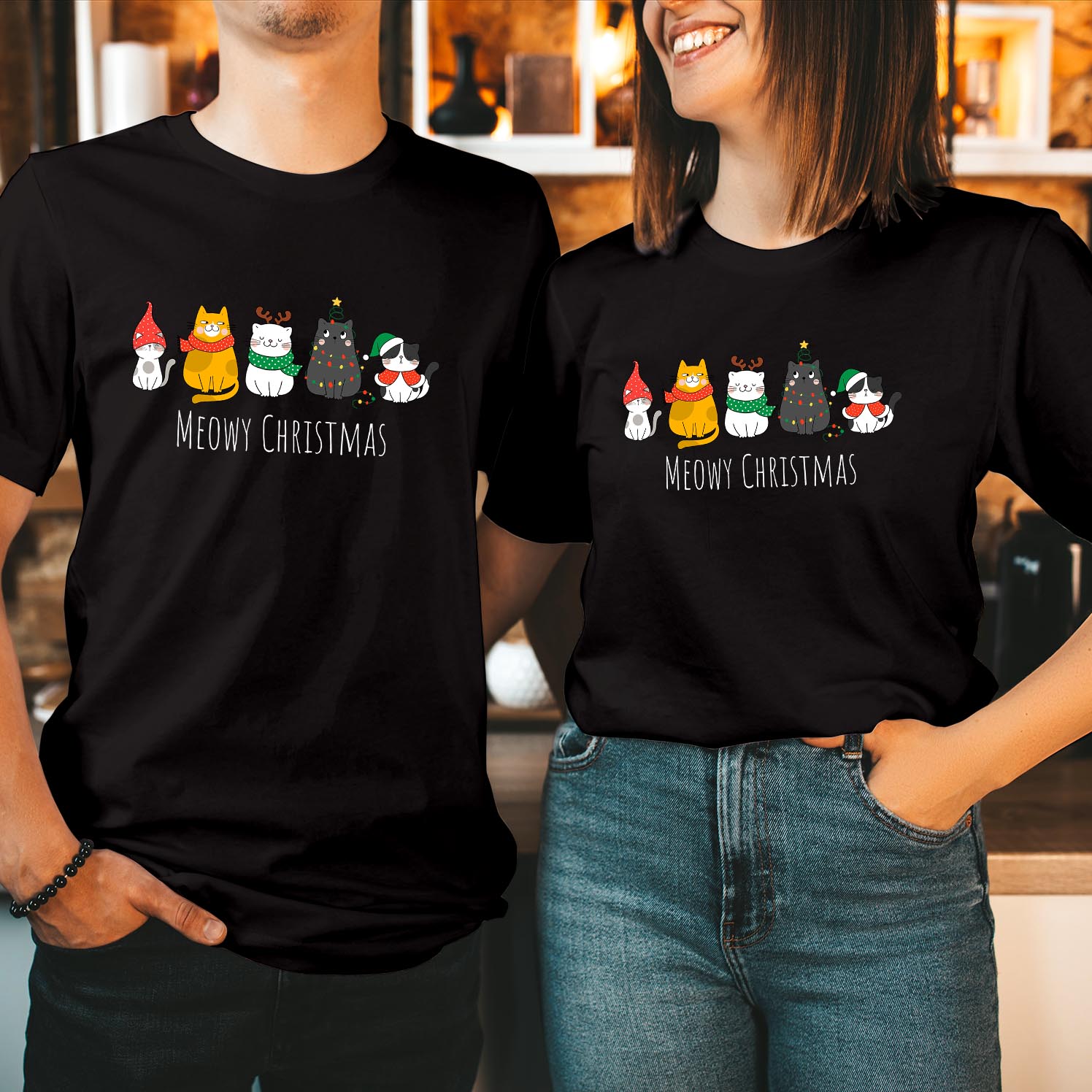 Meow Christmas Cat T-Shirt