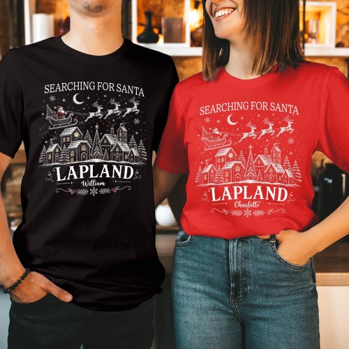 Lapland Adventure 2026 Family Holiday Matching Christmas Shirt, Custom Santa Claus Sleigh Village Xmas Gift Tees