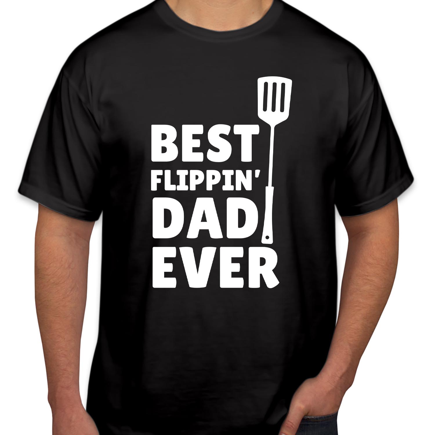 Best Flippin Dad Ever Fathers Day T-Shirt Funny Fathers Day Top dad Birthday Cooking Gift for Him Her T Shirt