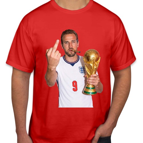 Harry Kane England World Cup Smoking Middle Finger Trophy Shirt, Funny Soccer Fan T-Shirt, Viral Football Meme Graphic Tee, Mens Womens Jersey Gift, Birthday Sport Tops
