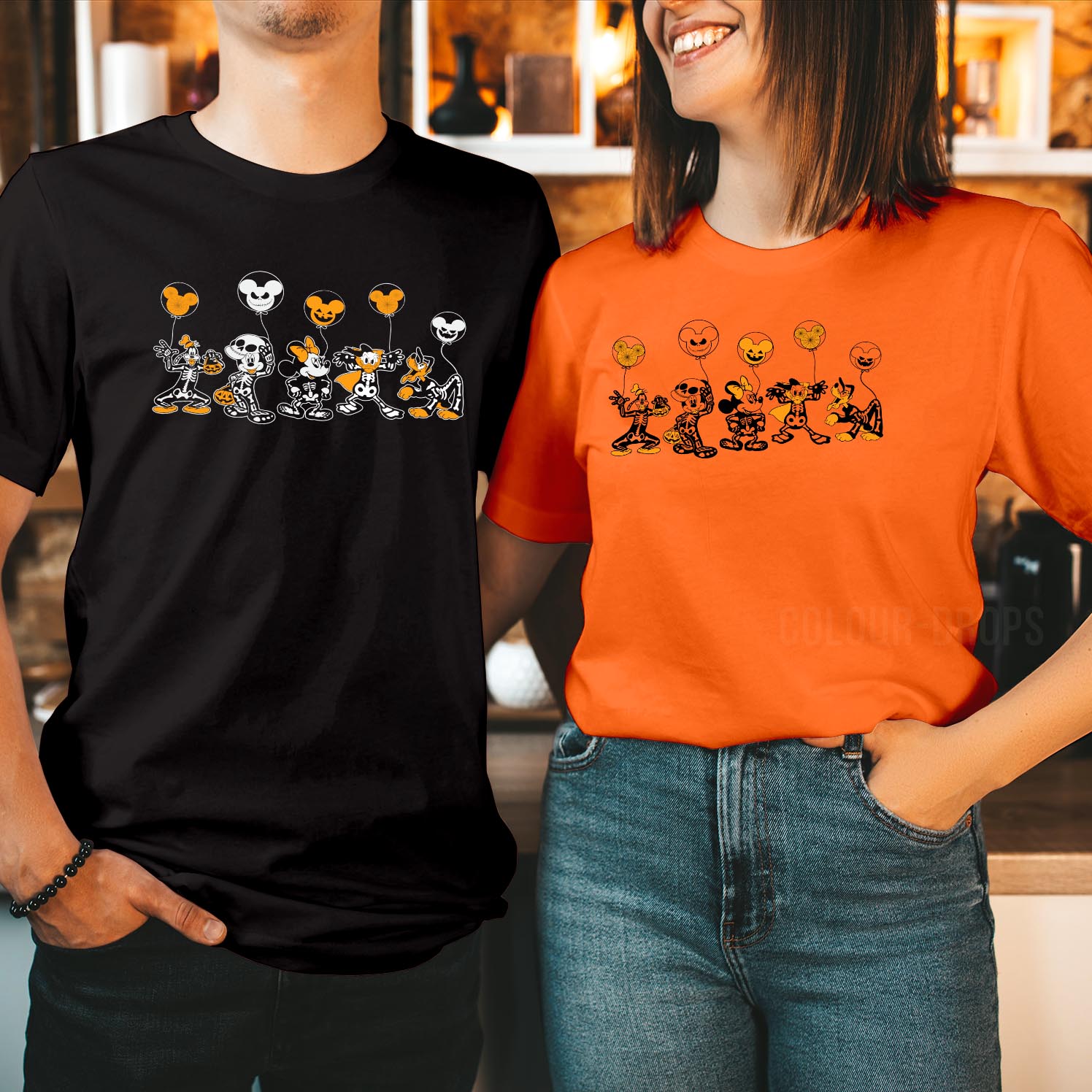 Disney Halloween Skeleton T-Shirt, Disney Halloween Matching Shirt, Disney Balloon Shirt, Mickey Minnie and Friends, Funny Spooky Disneyworld T Shirt