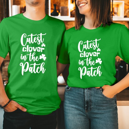 Cutest Clover in The Patch Shirt, Matching St Patricks Day Shirts for Adults, Funny St Pattys Shirt, Mens & Womens St Patricks Day Shirt Shamrock