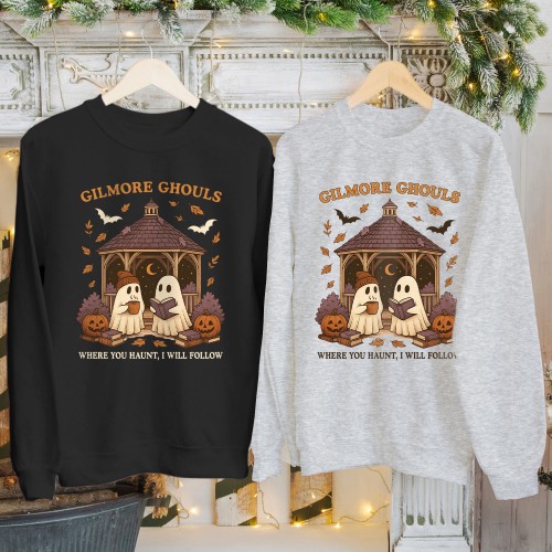Gilmore Ghouls Halloween T-Shirt, Sweatshirt, Hoodie – Spooky Season, Where You Haunt I Will Follow, Matching Halloween Shirt