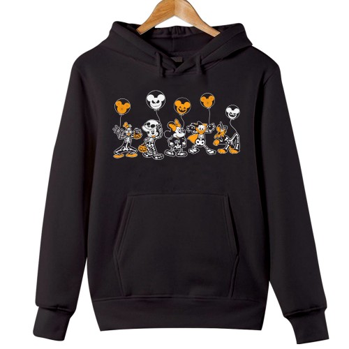 Disney Halloween Skeleton Hoodie, Mickey & Friends Matching Sweatshirt, Spooky Disneyworld Vacation Pullover, Disney Halloween Jumper