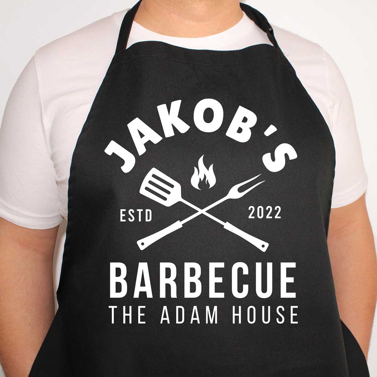 Personalised Barbecue with Custom Name Fathers Day Apron Funny Fathers Day Top Chef Grandpa Dad Birthday Cooking Gift
