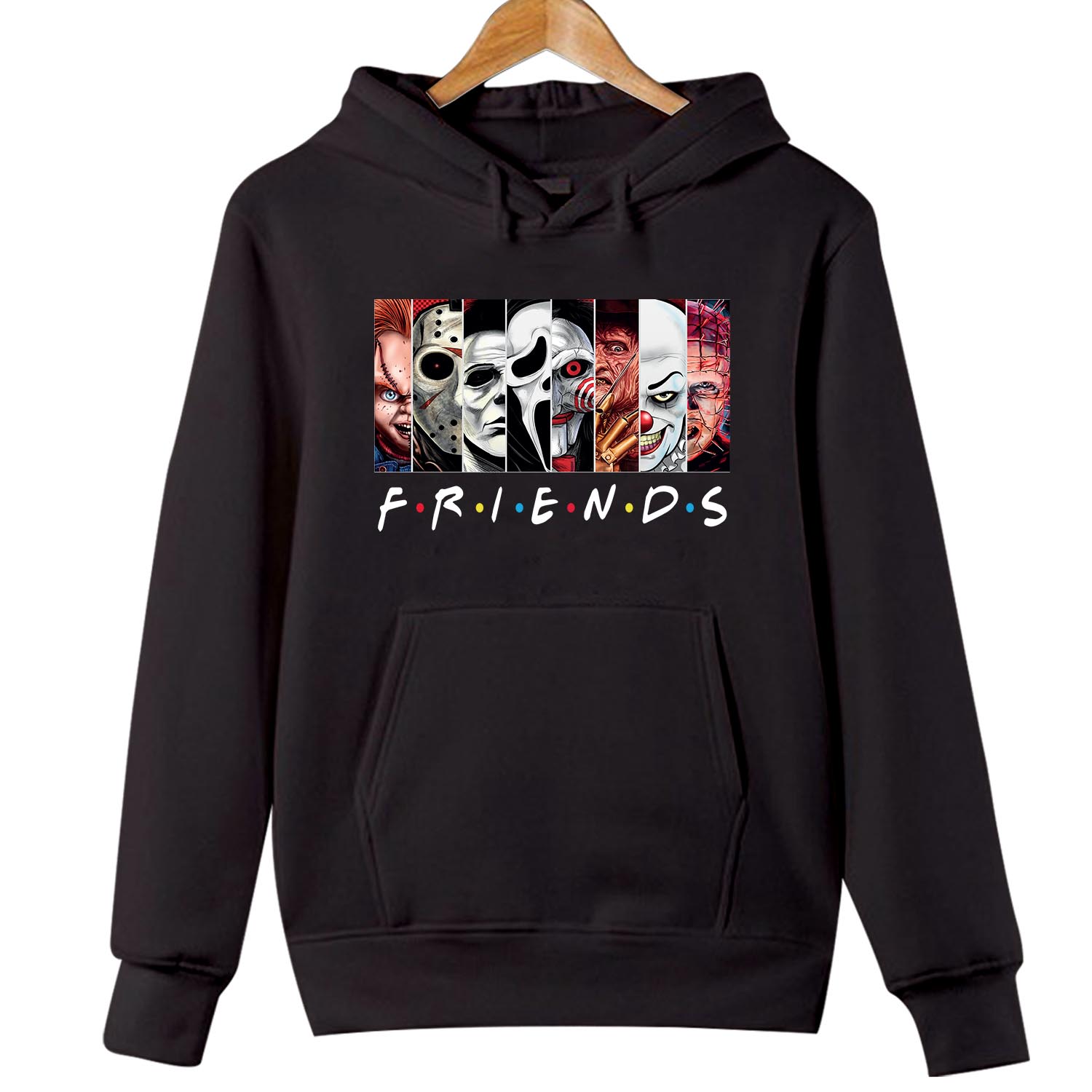 HOODIES (1754) Halloween Friends Michael Myers Jason Voorhees Freddy Krueger