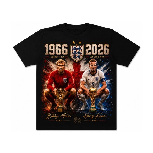 England Football Shirt It's coming Home World Cup 2026 T-Shirt, Bobby Moore Harry Kane Shirt, Three Lions Fan Legends Graphic Tee, Mens Womens Kids Jersey Gift, Birthday Sport Tops