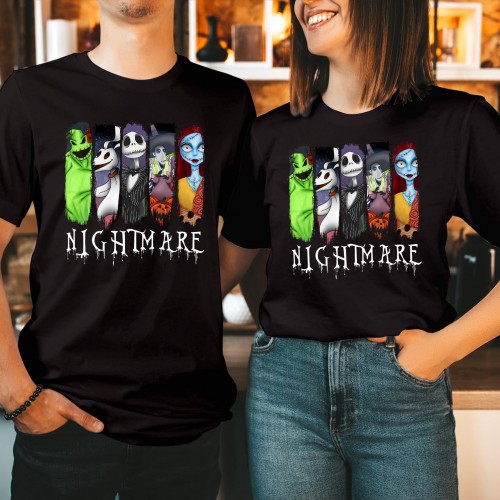Nightmare Before Christmas T-Shirt – Jack Skellington, Sally & Oogie Boogie Graphic Tee for Halloween & Movie Fans