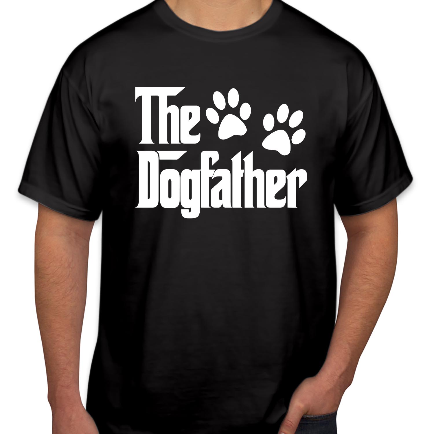 The Dogfather Dad Dog Fathers Day T-Shirt Funny Fathers Day Gift Dad Birthday Present Woofmas Dog Lover T Shirt