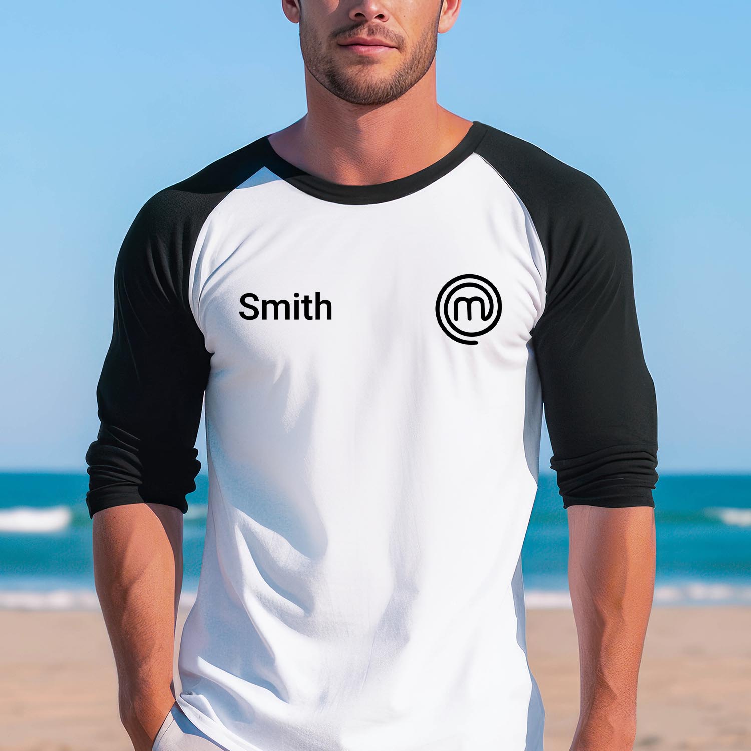 Personalised Baseball Long Sleeve Shirt - Custom Name Father's Day Funny Chef Grandpa Dad Birthday TShirt
