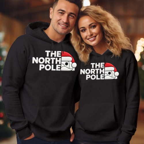 The North Pole Parody Christmas Printed Hoodie | Santa North Pole Festive Xmas Jumper Gift Hoody