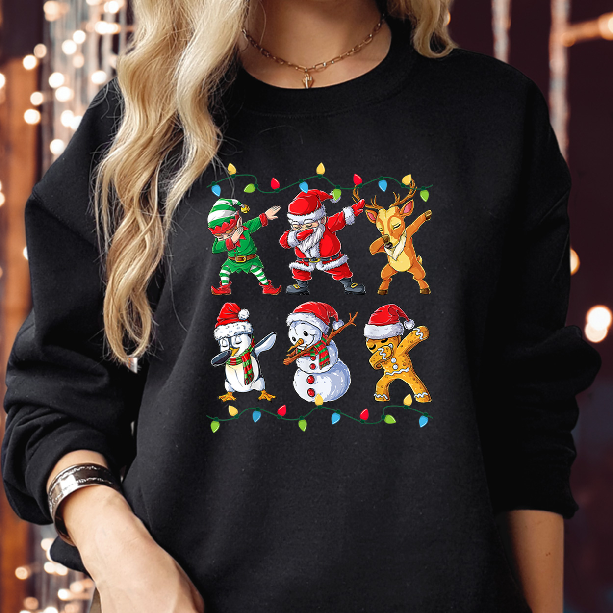 Dabbing Santa Elf Friends Sweatshirt