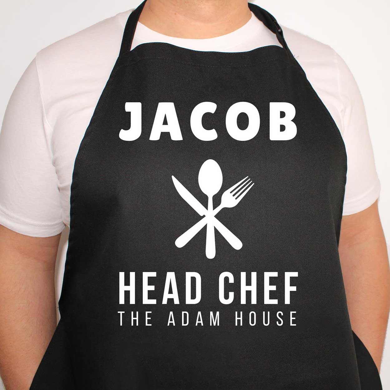 Personalised Head Chef Custom Name Father's Day Apron Funny Fathers Day Top Chef Grandpa Dad Birthday Cooking Gift