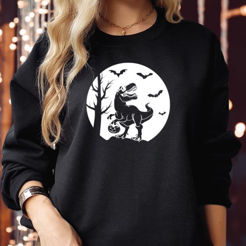 SWEATSHIRT (1760) T-Rex Halloween Dinosaur