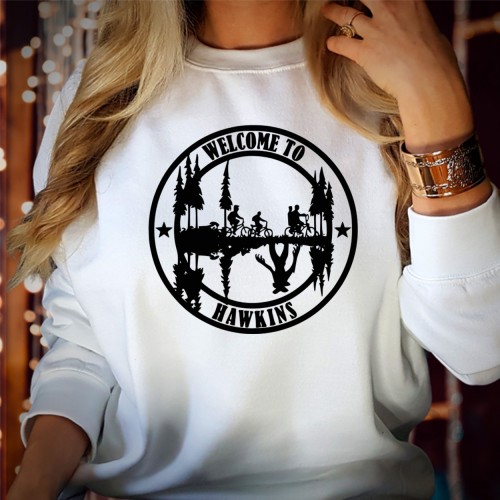Welcome to Hawkins Sweatshirt, Stranger Things Sweatshirts, Hellfire Club Merch, Hawkins High School Sweater, TV Series Tops, Retro 80s Mystery Jumper