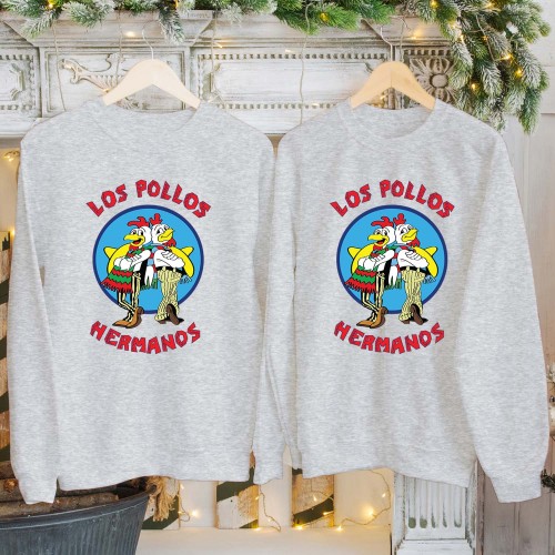 Los Pollos Hermanos Sweatshirt, Breaking Bad Better Call Saul Jumper, Gus Fring Chicken Logo Gift, Men Women Kids Unisex High Quality Sweater
