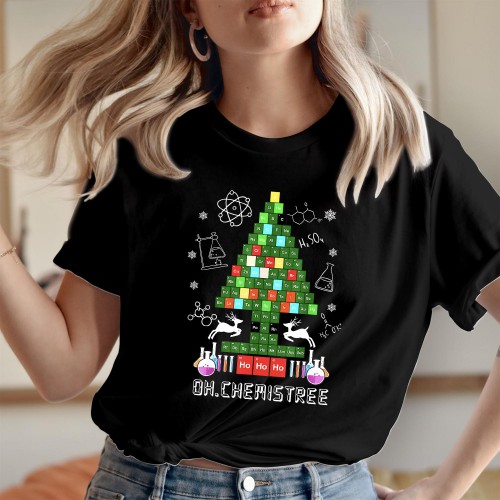 Chemistree Science Nerd Christmas Tree, Periodic Table Themed Holiday Decor, Geeky Chemistry Christmas Decoration