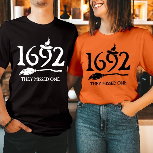 Salem Witch 1692 Shirt, They Missed One Massachusetts Halloween T-Shirt, Vintage Spooky Witchy Graphic Tee, Gothic Salem History Travel Tops