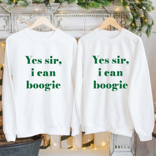 Yes Sir I Can Boogie Sweatshirt, Retro Disco Slogan Jumper, Funny Scotland Fan Football Sweater, Men Women Kids Unisex High Quality Gift