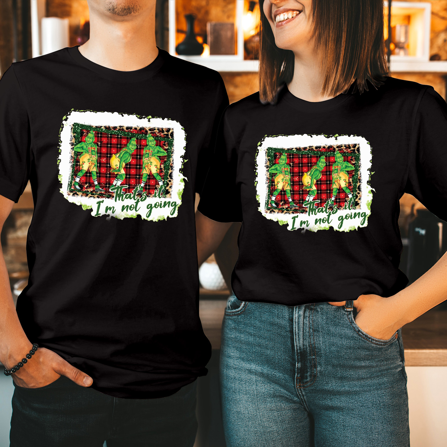 That's it I'm Not Going White Grinch Christmas T-Shirt