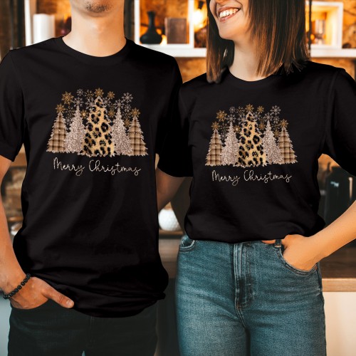 Merry Christmas Tree Firework T-Shirt for Adults, Festive Holiday Tee, Christmas Gift Idea, Unisex T-Shirt, Fun Christmas Apparel, Cute Holiday Top