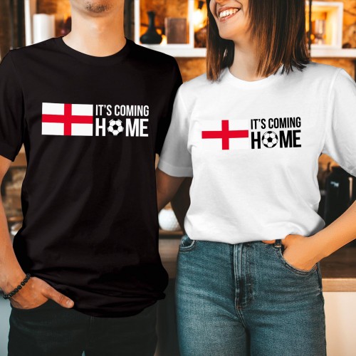 England It's Coming Home T-Shirt, St George Flag Football Sports Top, Men's Women's Kids Birthday Gift Tee, FIFA World Cup 2026 Supporter Birthday Sport Soccer Shirt