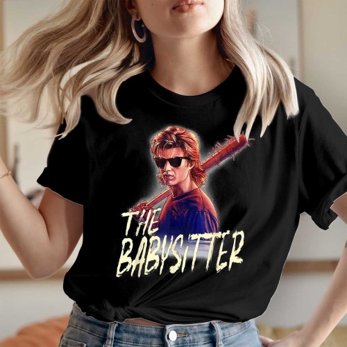 The Babysitter Steve Harrington Shirt, Stranger Things T-Shirt, Hellfire Club Merch, Hawkins High School Tee, TV Series Tops, Steve Harrington Top