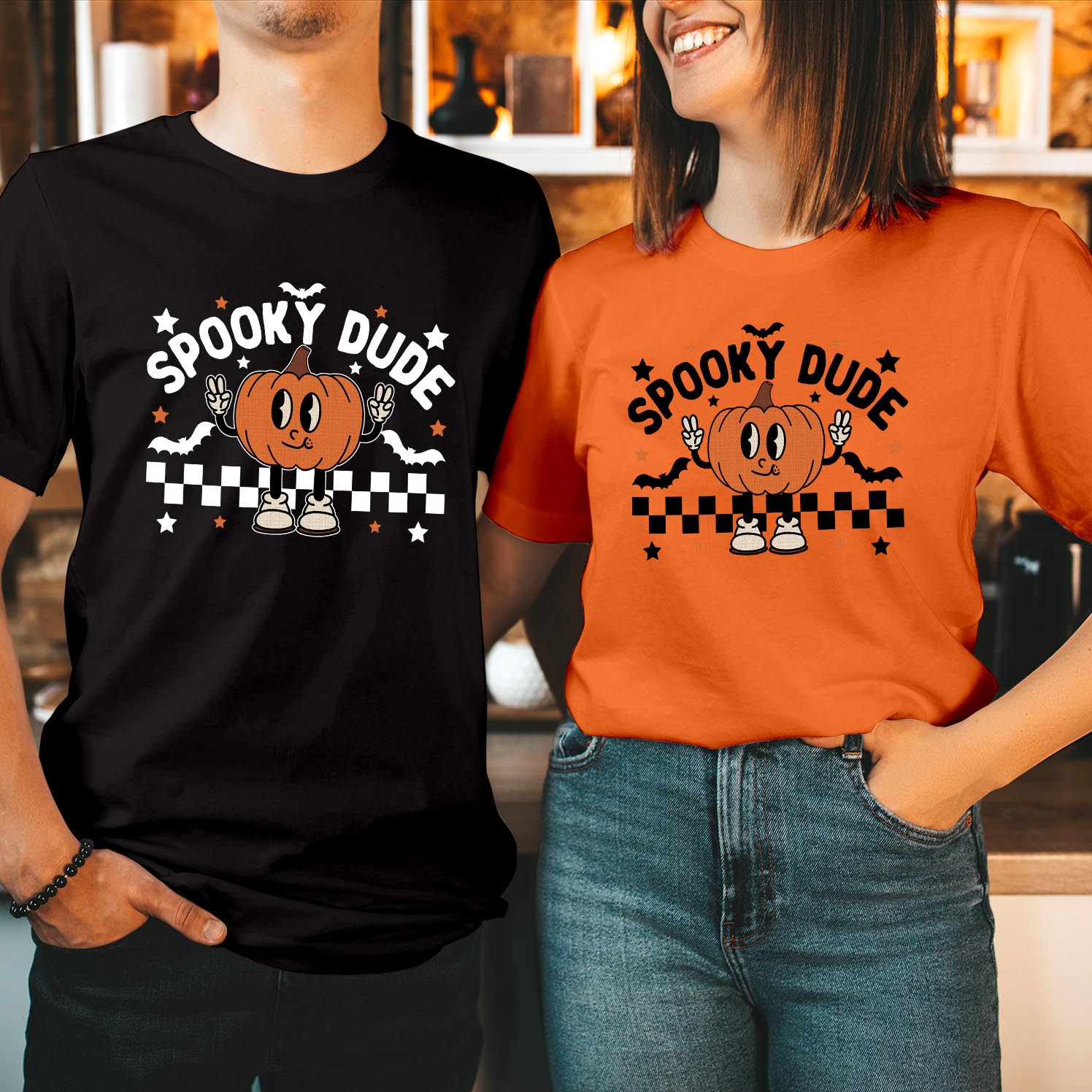 Adorable Pumpkin Spooky Dude Halloween T-Shirt Perfect for a Fun and Festive Spooky Season Tee Fall Men Women Unisex Gift T Shirt