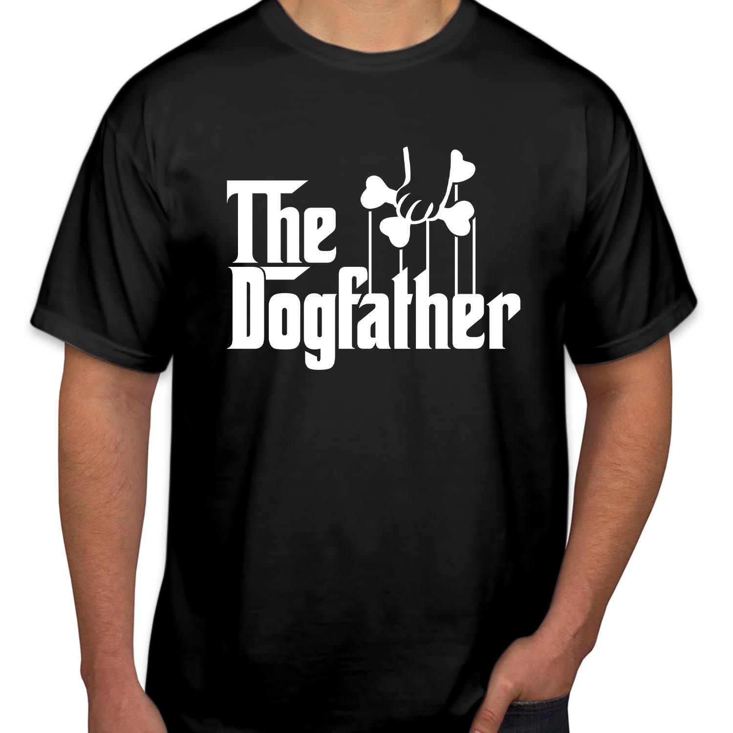 The Dogfather Dad Dog Fathers Day T-Shirt Funny Fathers Day Gift Dad Birthday Woofmas Dog Lover T Shirt