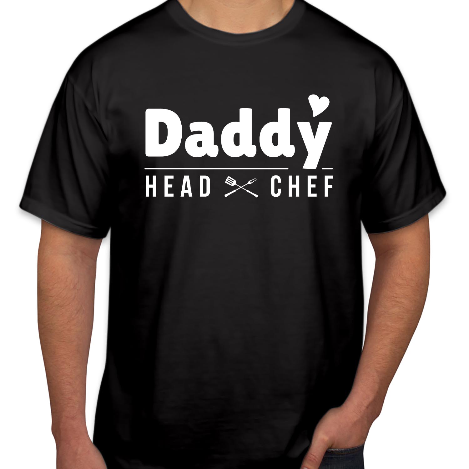 Daddy Head Chef Fathers Day T-Shirt Funny Fathers Day Top dad Birthday gaming Cooking funny Gift for Him Her T Shirt