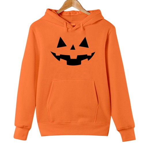 Scary Pumpkin Face Halloween Hoodie, Classic Jack O Lantern Jumper, Funny Easy Pumpkin Costume Jacket, Spooky Season Sweatshirt Top