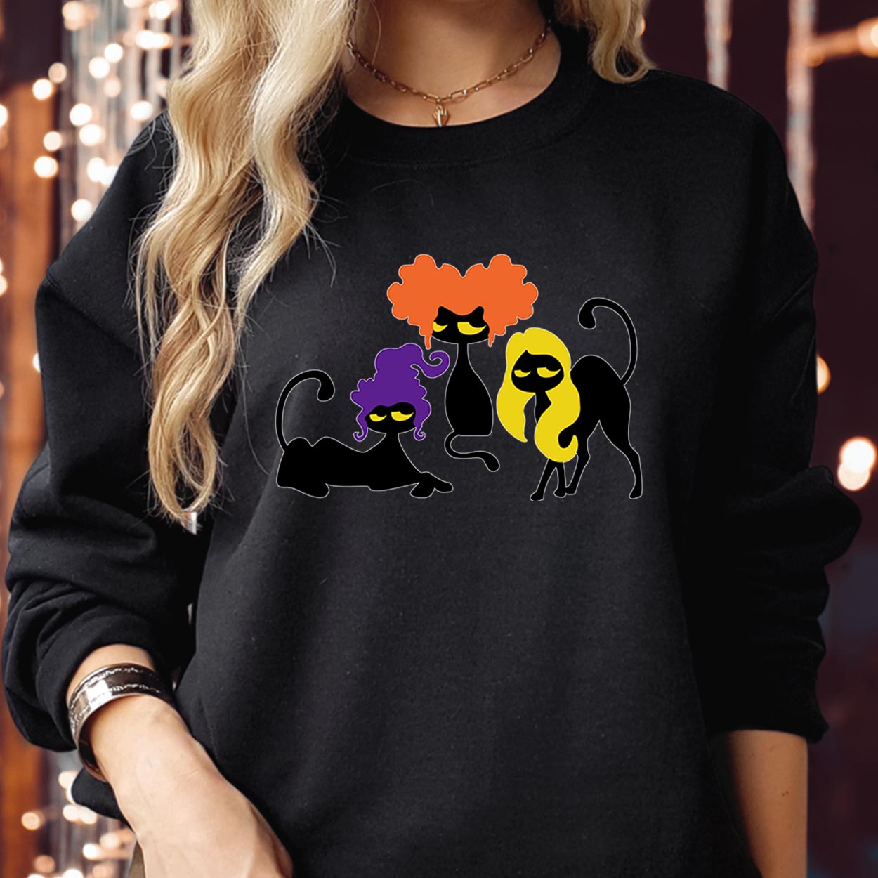 SWEATSHIRT (1767) Sanderson Sisters Witches Black Cat Witch Hocus Pocus