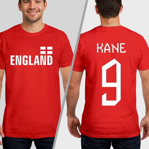 England Kane 9 Team T-Shirt, England World Cup T Shirt Harry Kane, Three Lions Fan Gifts Jersey Gift, Mens Womens Kids Birthday Sport Tops
