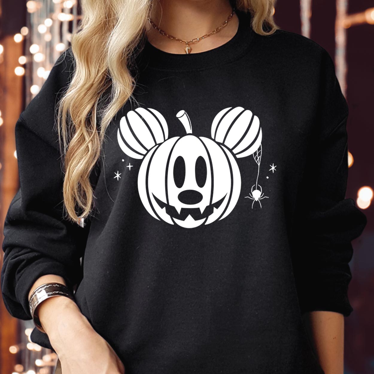 SWEATSHIRT (1988) Halloween Pumpkin Scary Minnie Head