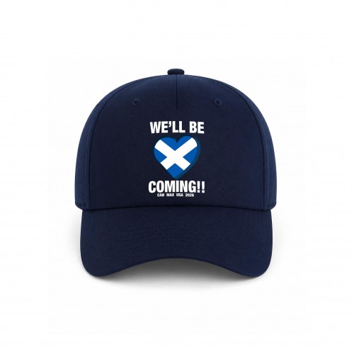 Scotland 2026 We'll Be Coming Adjustable Cap, No Scotland No Party Football Hat, USA 2026 World Cup Supporter Baseball Cap, One Size Adjustable Fan Headwear