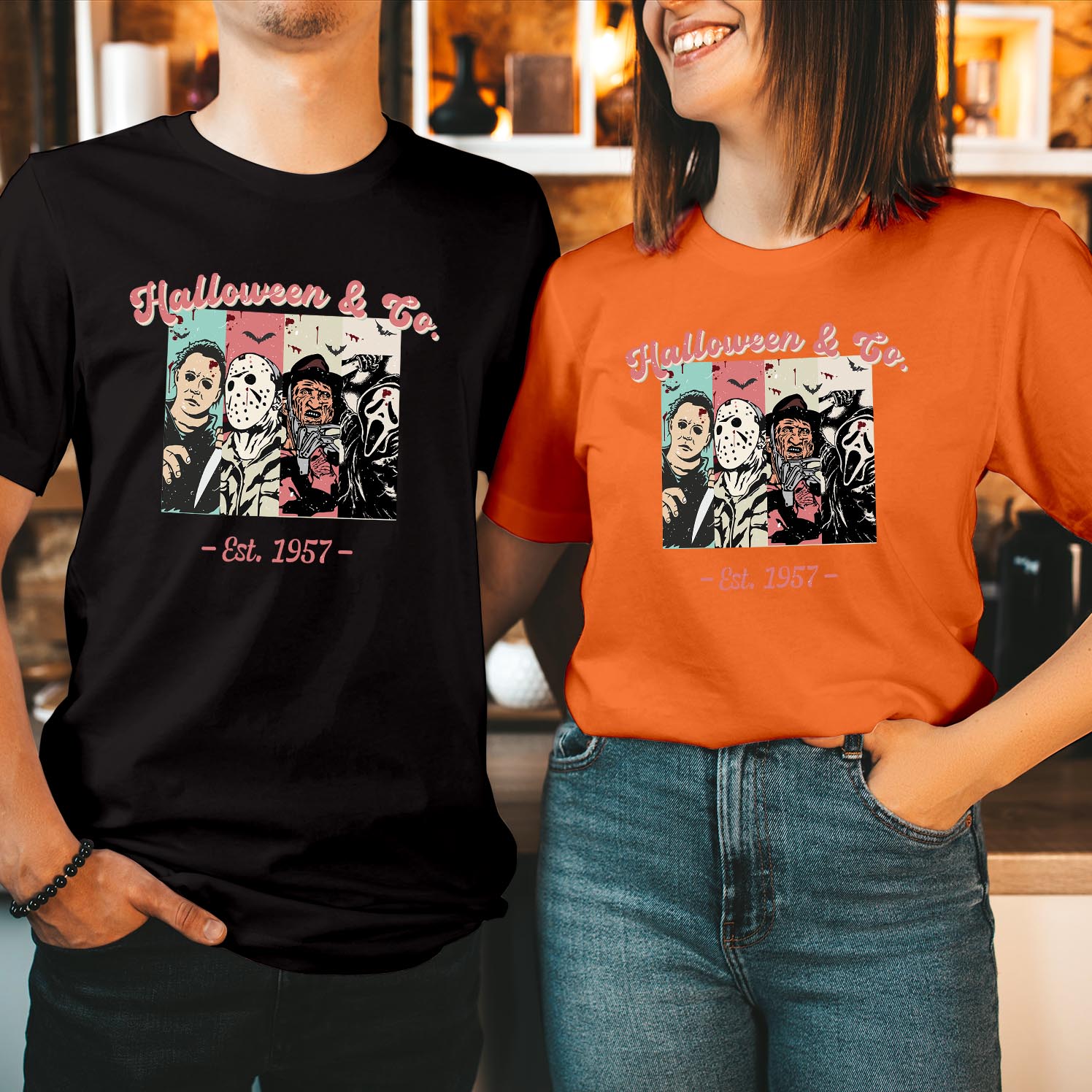 Halloween Co Friends Spooky Season T-Shirt Fun & Festive Halloween Apparel Perfect for Celebrating with Friends & Embracing the Spooky Spirit T Shirt