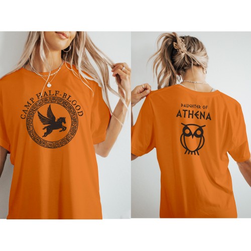 Daughter of Athena Camp Half Blood T-Shirt, Long Island Sound Book Lover Tee, Custom Greek Mythology Adventure, World Book Day Kids Men Women Top