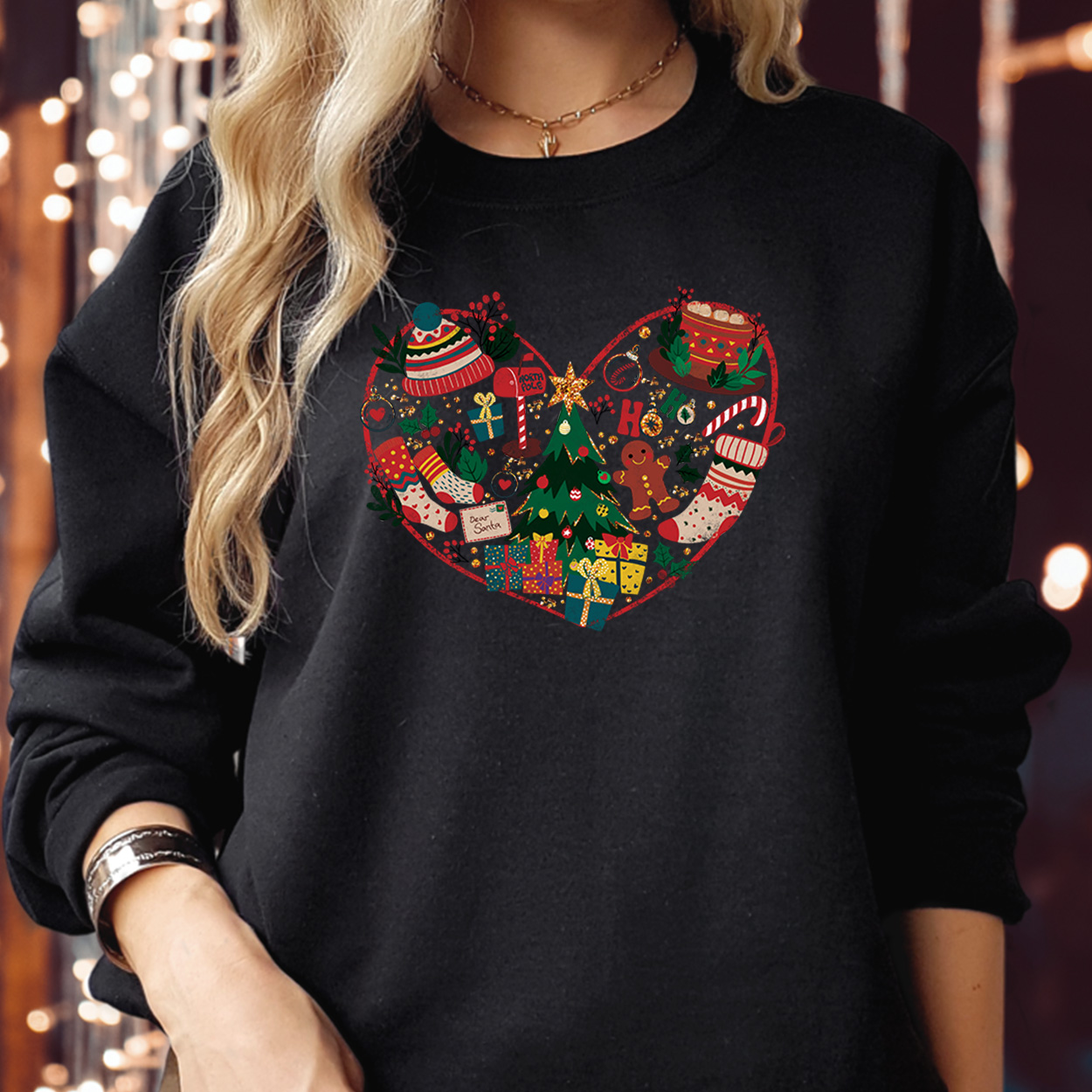 I Love Christmas Doodle Sweatshirt