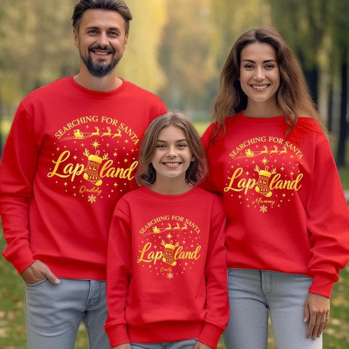 Personalised Lapland Adventure 2025 Family Matching Sweatshirt - Custom Xmas Jumper for Mum, Dad & Kids UK