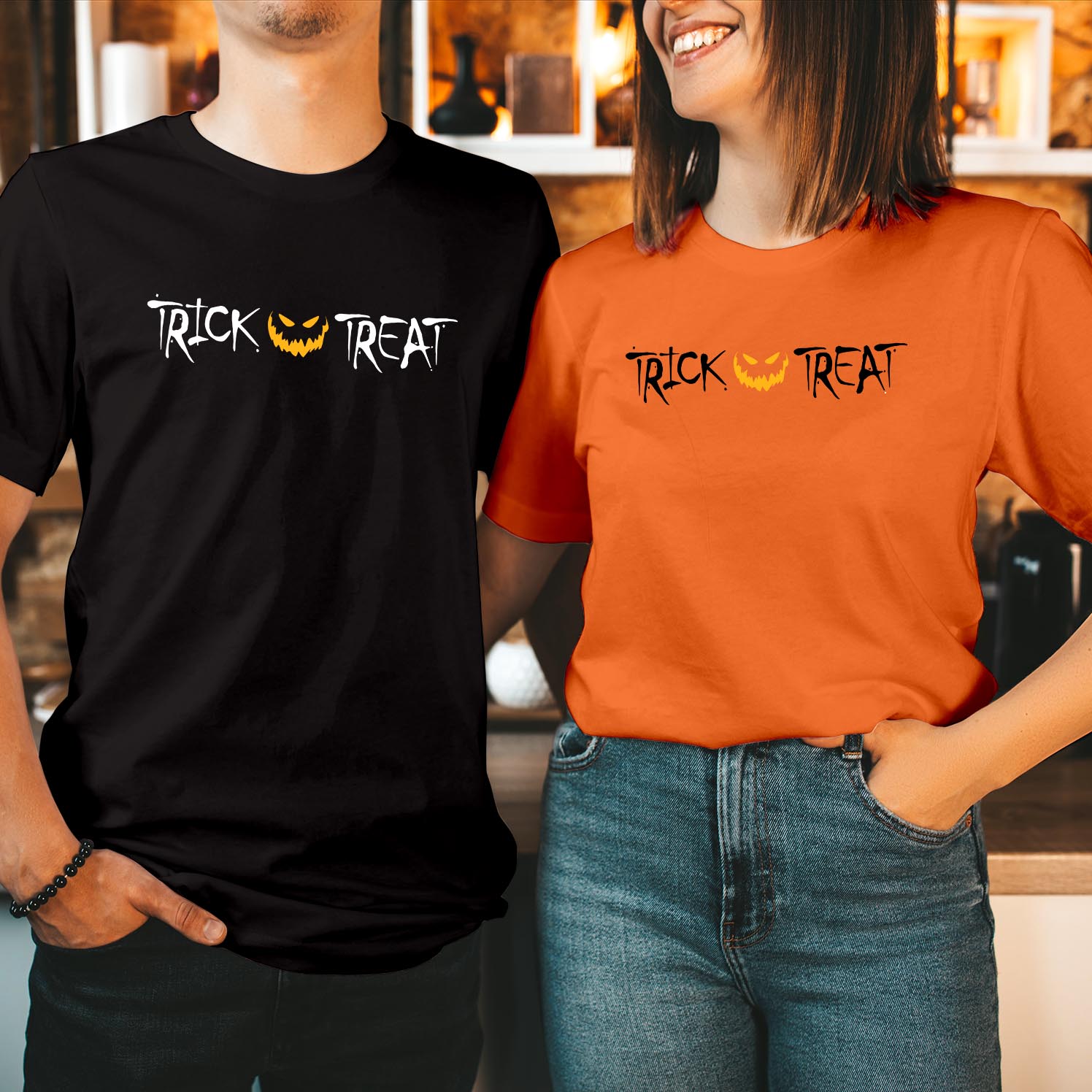 Trick Or Treat Halloween T-Shirt Fun and Festive Halloween Apparel Spooky Season Celebrations Comfortable Stylish Tee Funny Men Women Kids Gift Shirt