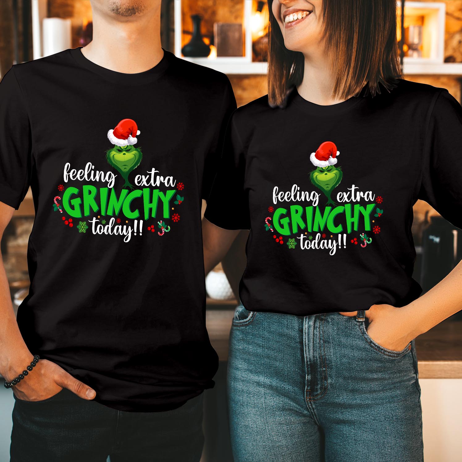 Feeling Extra Grinchy Today Christmas T-Shirt