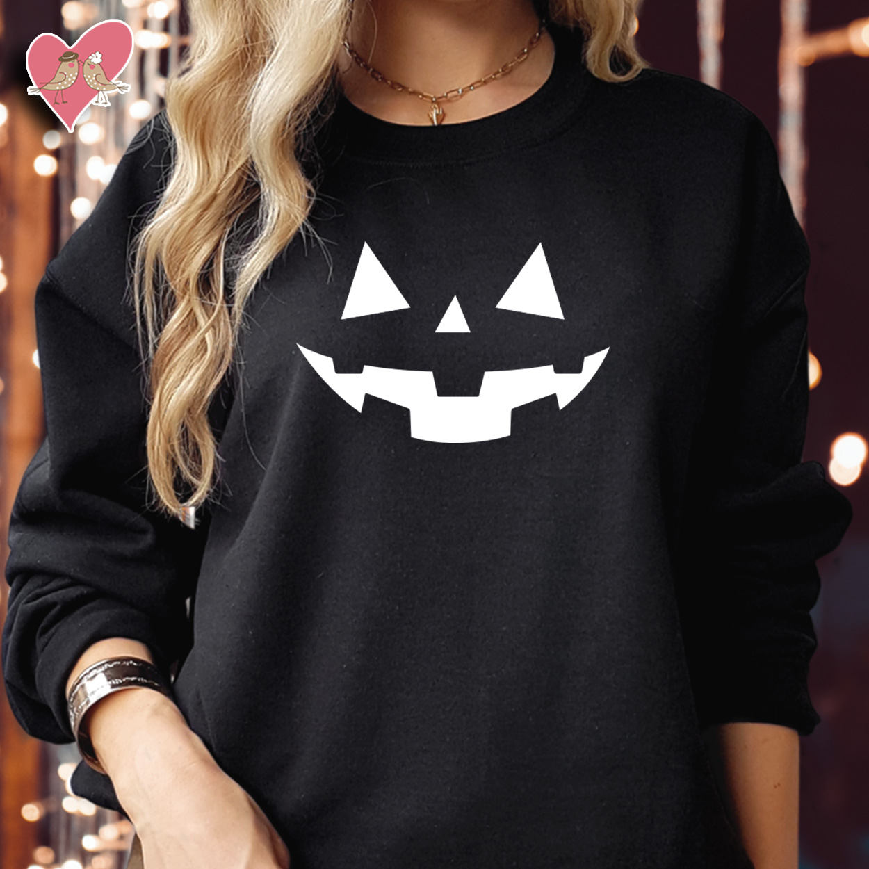 SWEATSHIRT (1730) Scary Pumpkin Face Jack O Lantern