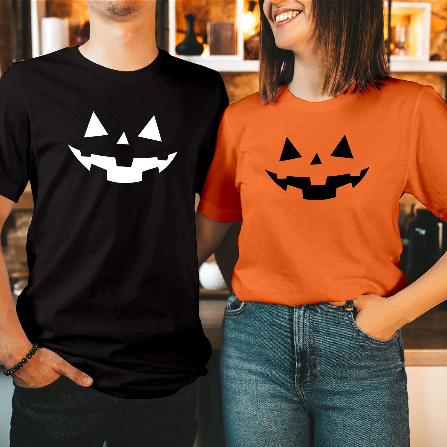 Halloween Pumpkin Face Scary Eyes Mouth T-Shirt Spooky Jack O' Lantern Perfect Halloween Apparel for Parties and Trick-or-Treating Unisex Gift T Shirt