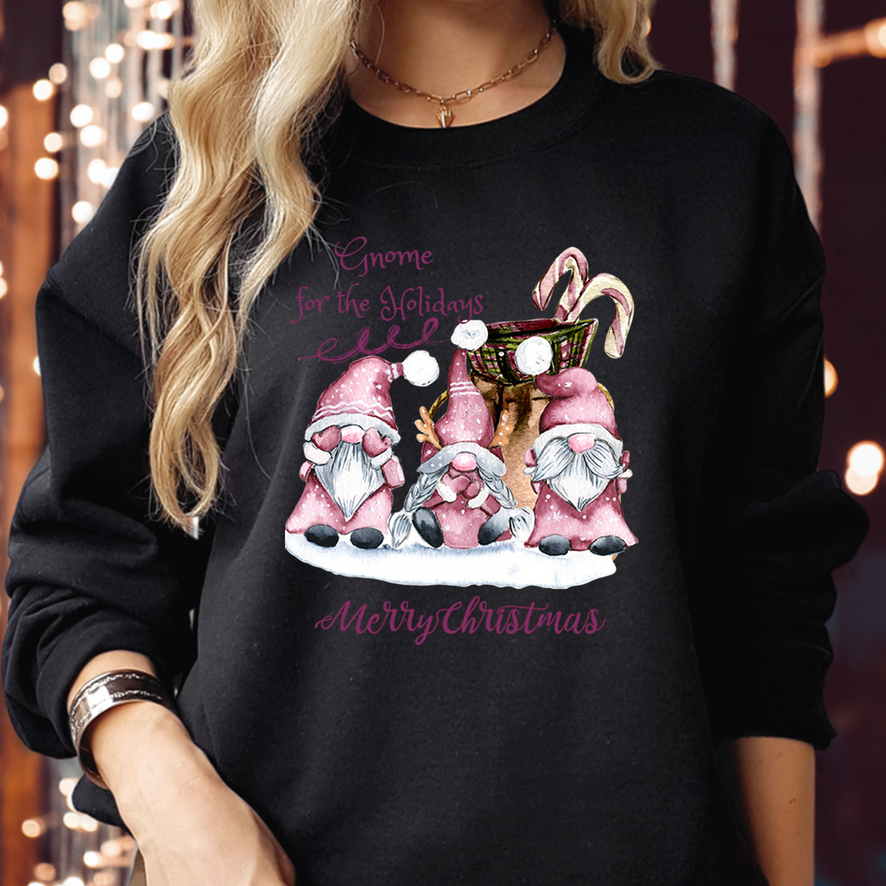 Merry Christmas Gnomes Sweatshirt - Festive Holiday Jumper for Men & Women - Cute Christmas Gnome Design - Perfect for Winter Celebrations