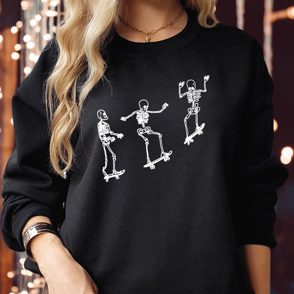 SWEATSHIRT (1795) Funny Dancing Skeleton