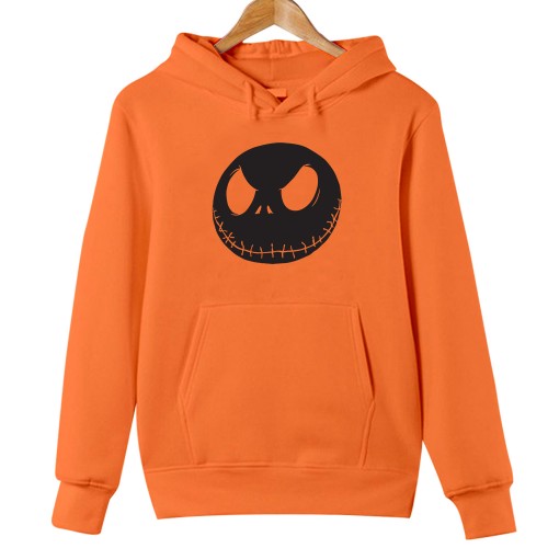 Jack Skellington Face Halloween Hoodie, The Nightmare Before Christmas Jumper, Pumpkin King Costume Jacket, Spooky Skeleton Graphic Sweatshirt