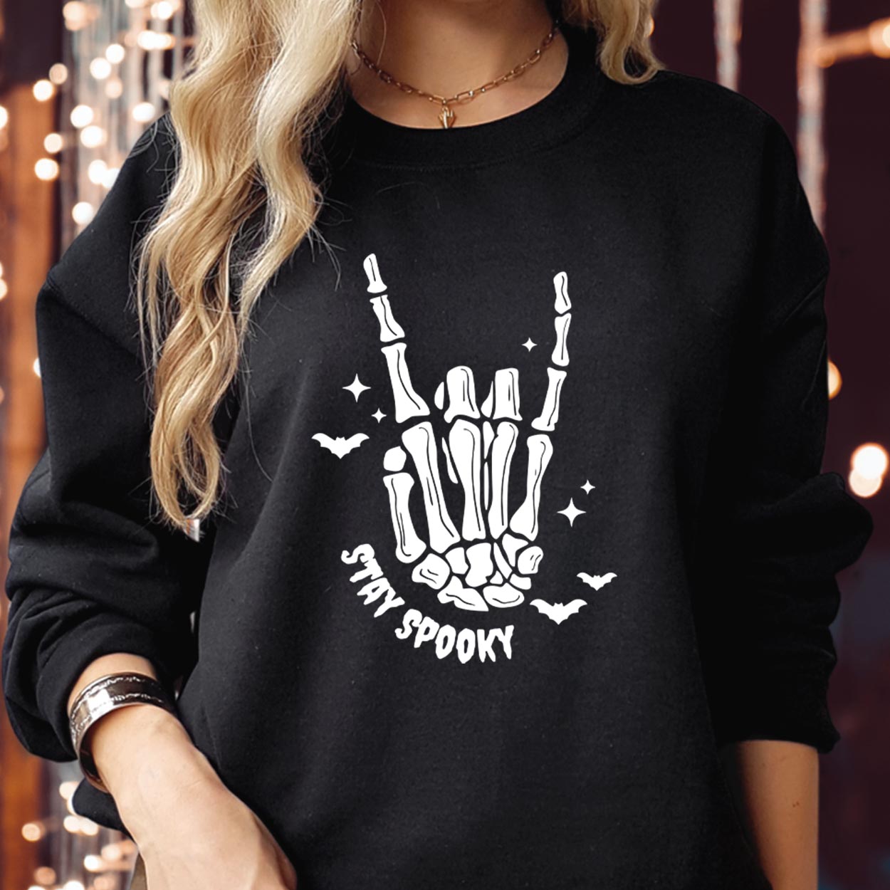 SWEATSHIRT (1879) Stay Spooky Skeleton Hand