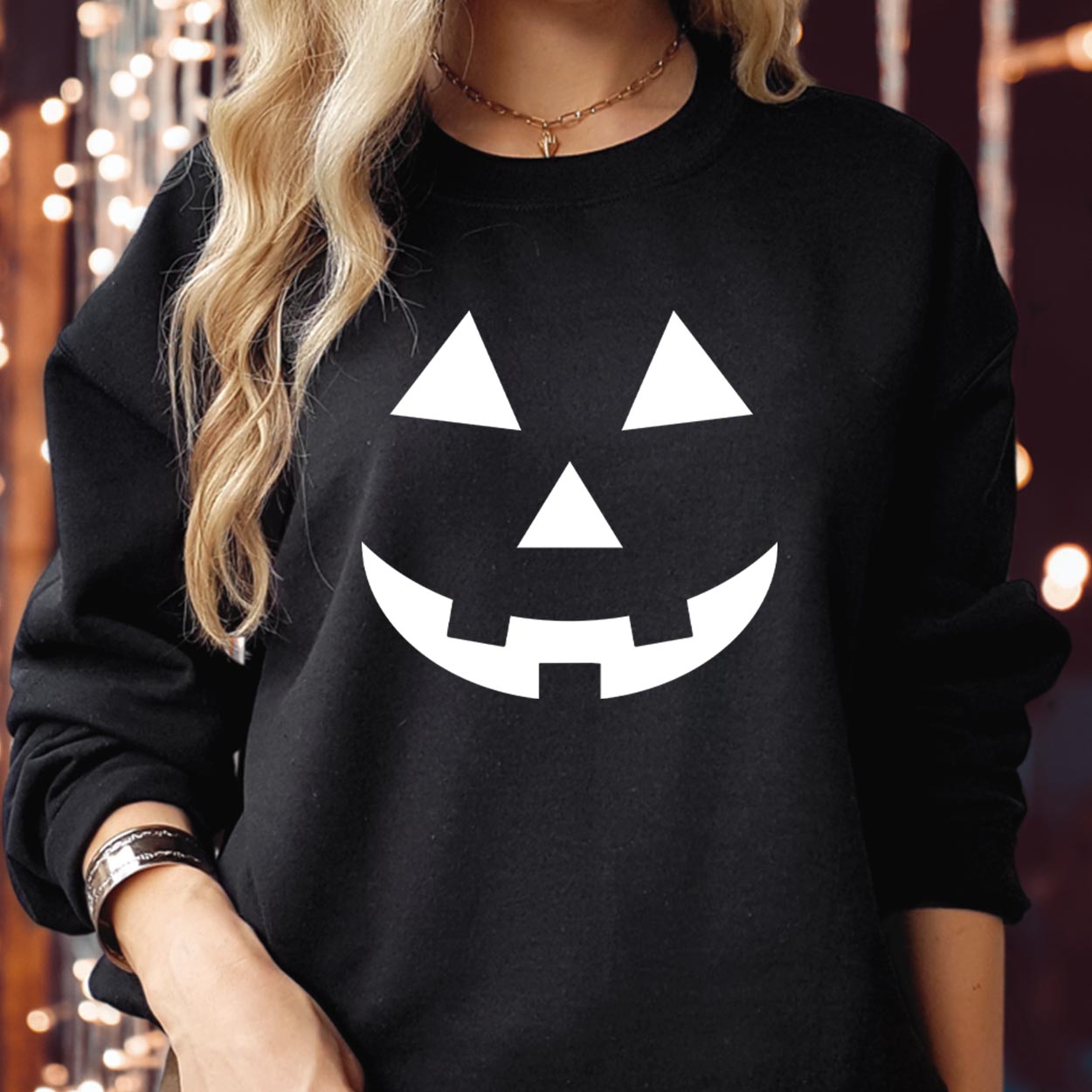 SWEATSHIRT (1978) Jack O Lantern Pumpkin Face