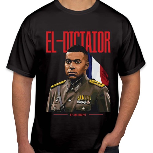 Kylian Mbappe T Shirt El Dictator Funny Soccer Fan T-Shirt France Top, Viral Football Meme Graphic Tee, Unisex Sport Birthday Gift