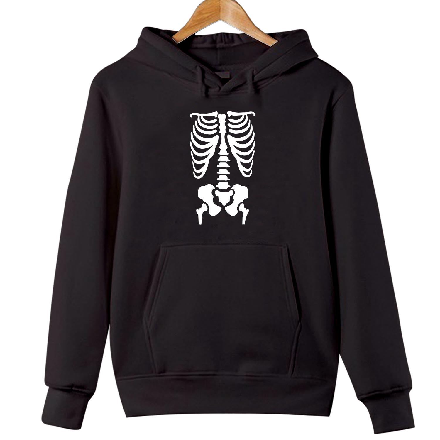 HOODIES (1700) Rib Cage X-Ray Skeleton